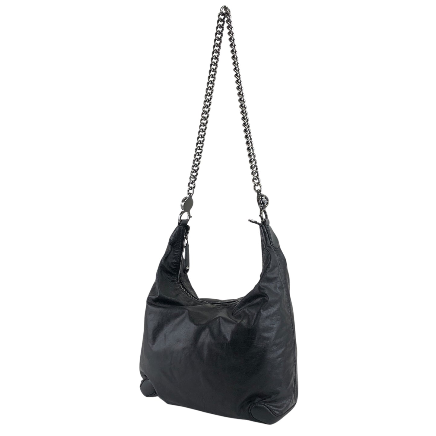 GUCCI Chain Shoulder bag Black 228560 Vintage hxuxav