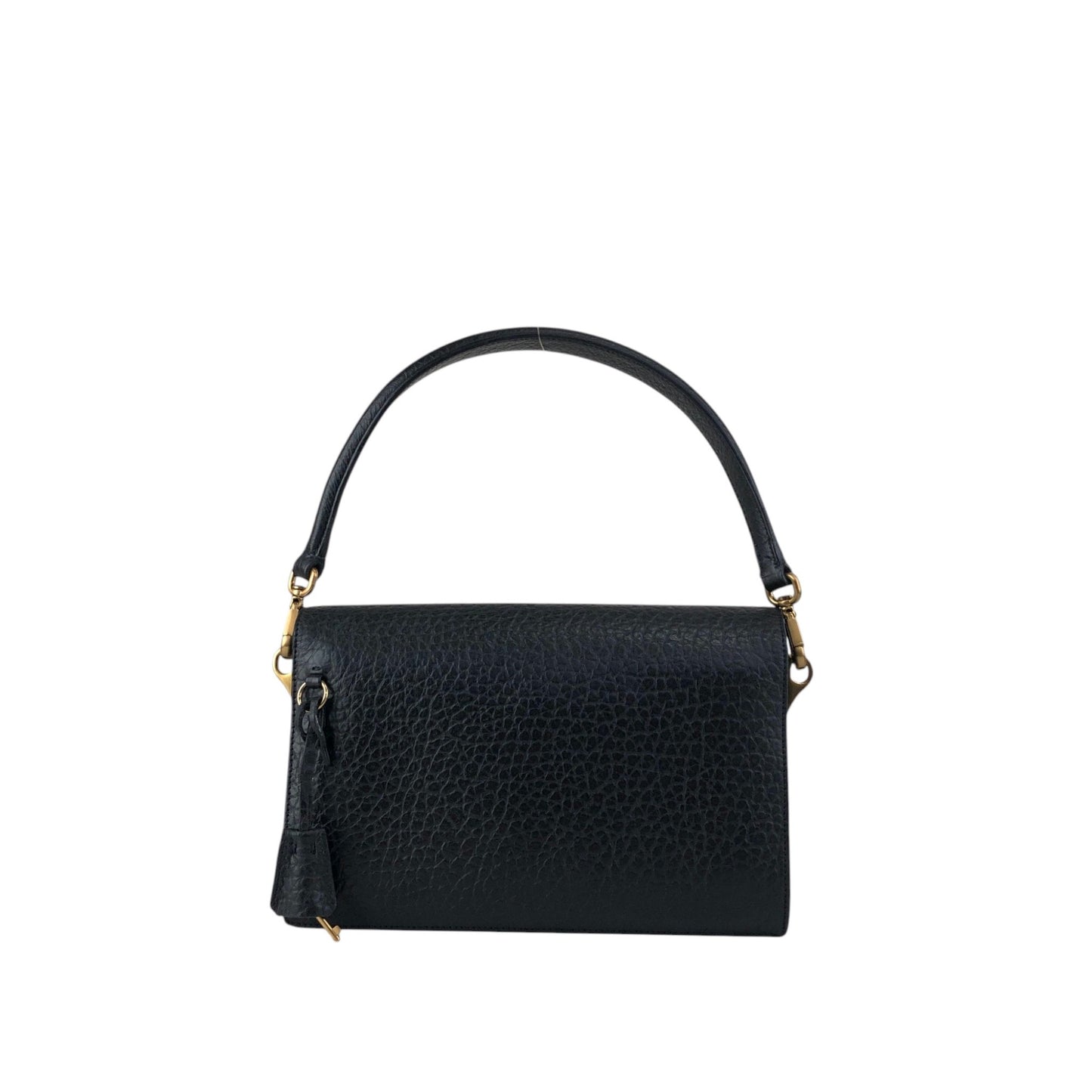 PRADA Lock Shoulder bag Black Vintage pjtker