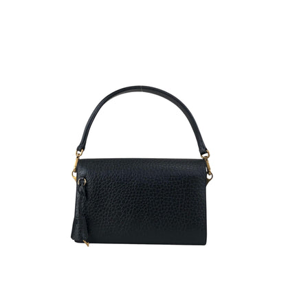 PRADA Lock Shoulder bag Black Vintage pjtker