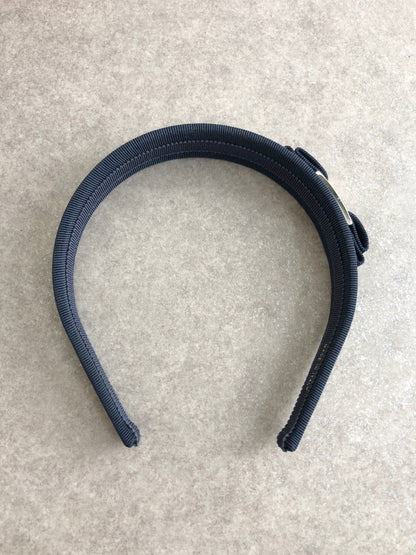 Salvatore Ferragamo Ribbon Motif Headband Navy Vintage tkaw42