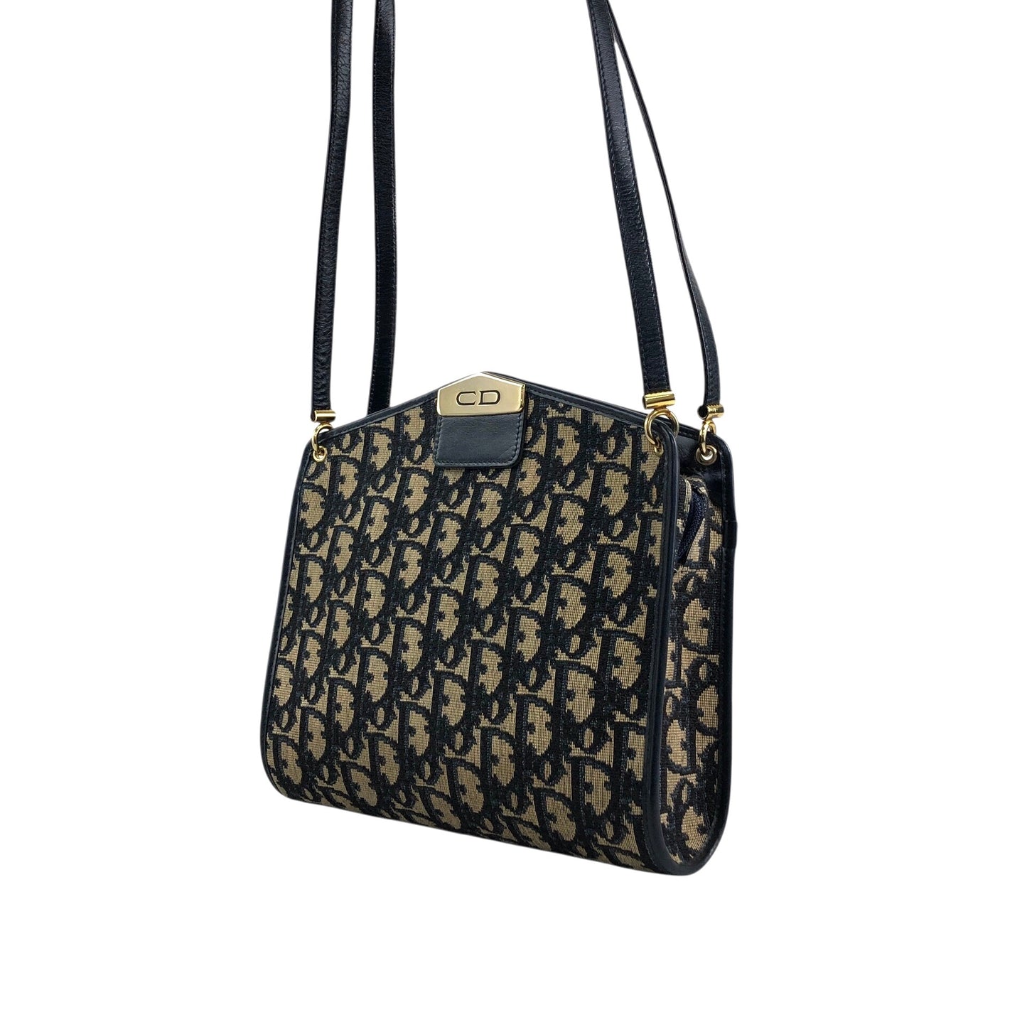 Christian Dior Trotter CD Logo Shoulder bag Navy Vintage 2vvpv4