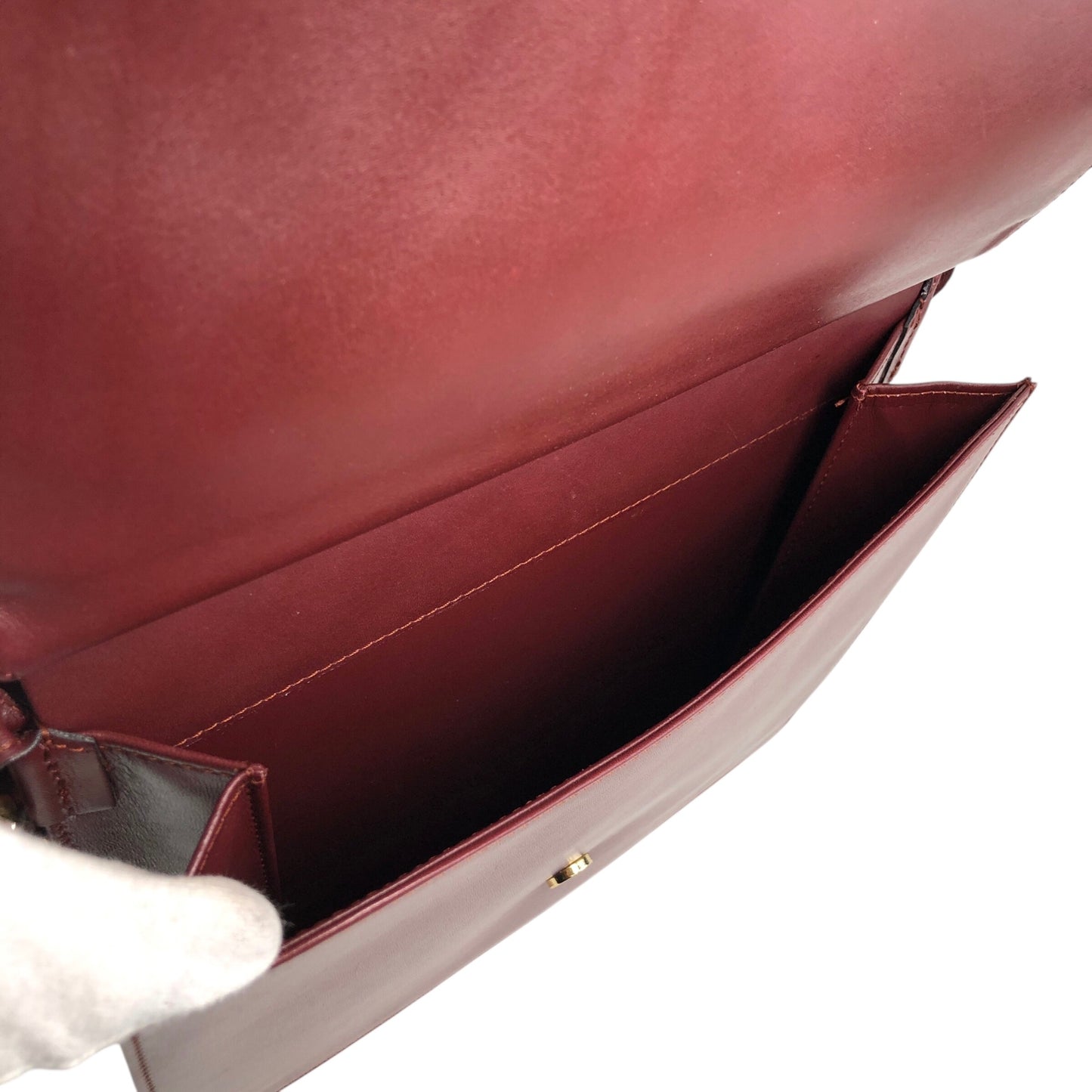 Cartier Flap Shoulder bag Bordeaux Vintage 26hrc3