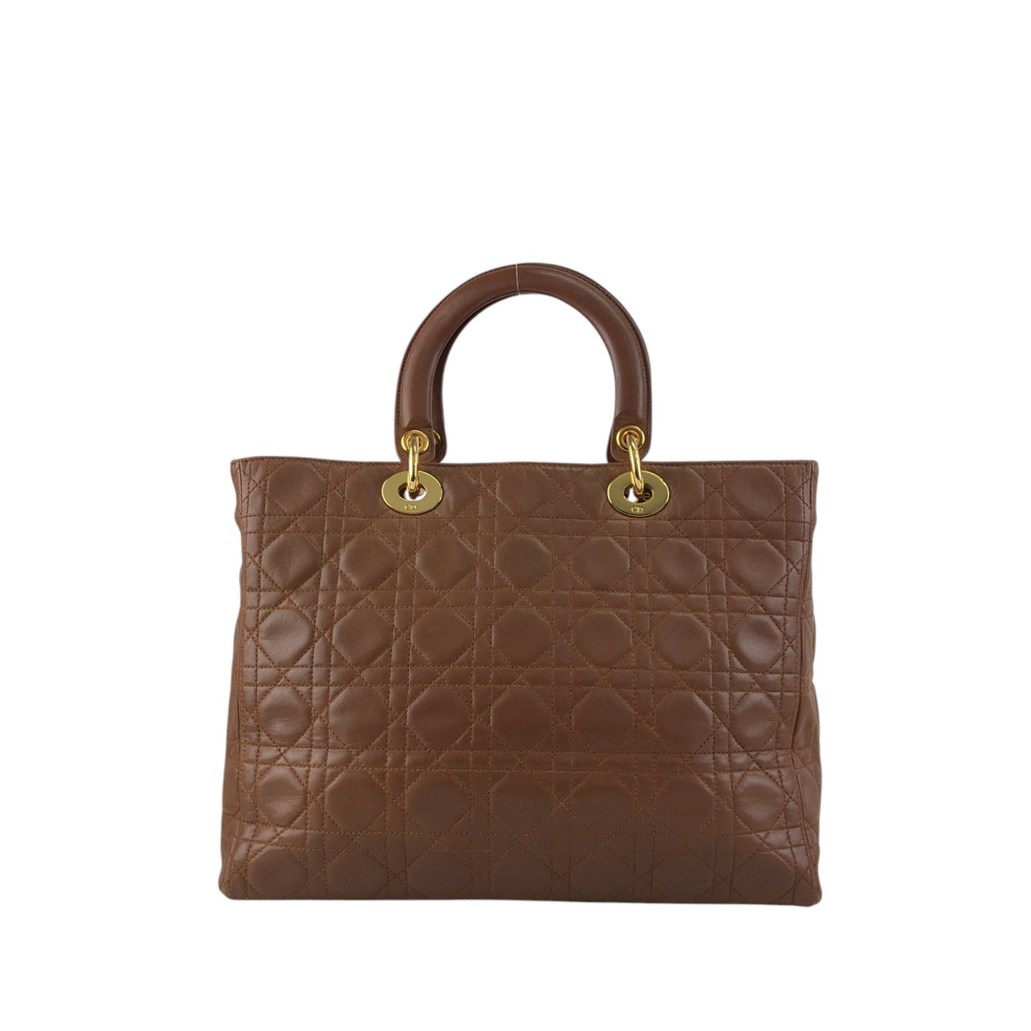 Christian Dior Lady Dior Cannage Two-way Handbag Shoulder bag Brown Vintage 8c3nvp