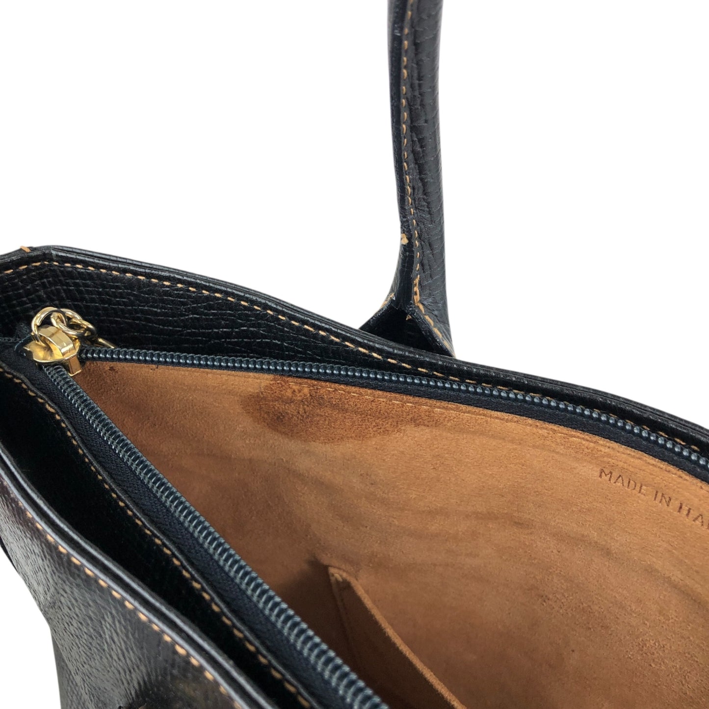 LOEWE Logo Embossed Totebag Black Vintage 5gfxms