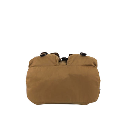 PRADA Tessuto Triangle Logo Double Pocket Backpack Beige Vintage rb8azz