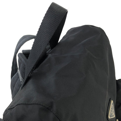 PRADA Triangle Logo Nylon Backpack Black Vintage hfi7ks