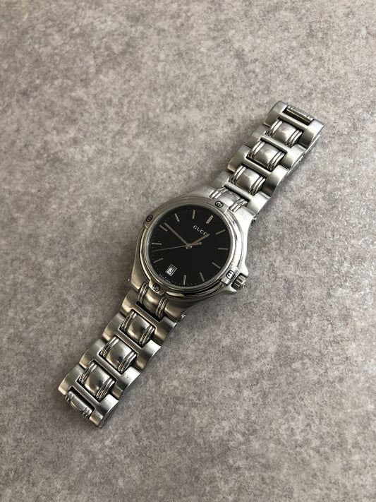 GUCCI Quartz Watch Silver 9040M Vintage vni76i