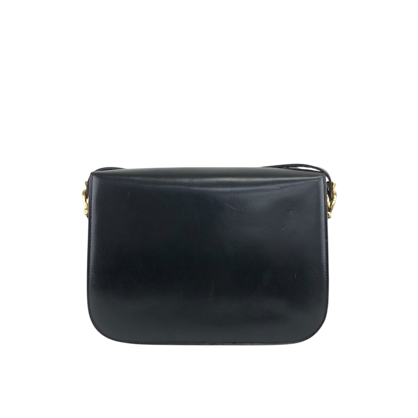 CELINE Horse Carriage Shoulder bag Black Vintage rx5dkd