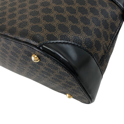 CELINE Macadam Two-way Handbag Shoulder bag Black Vintage ieb3mk