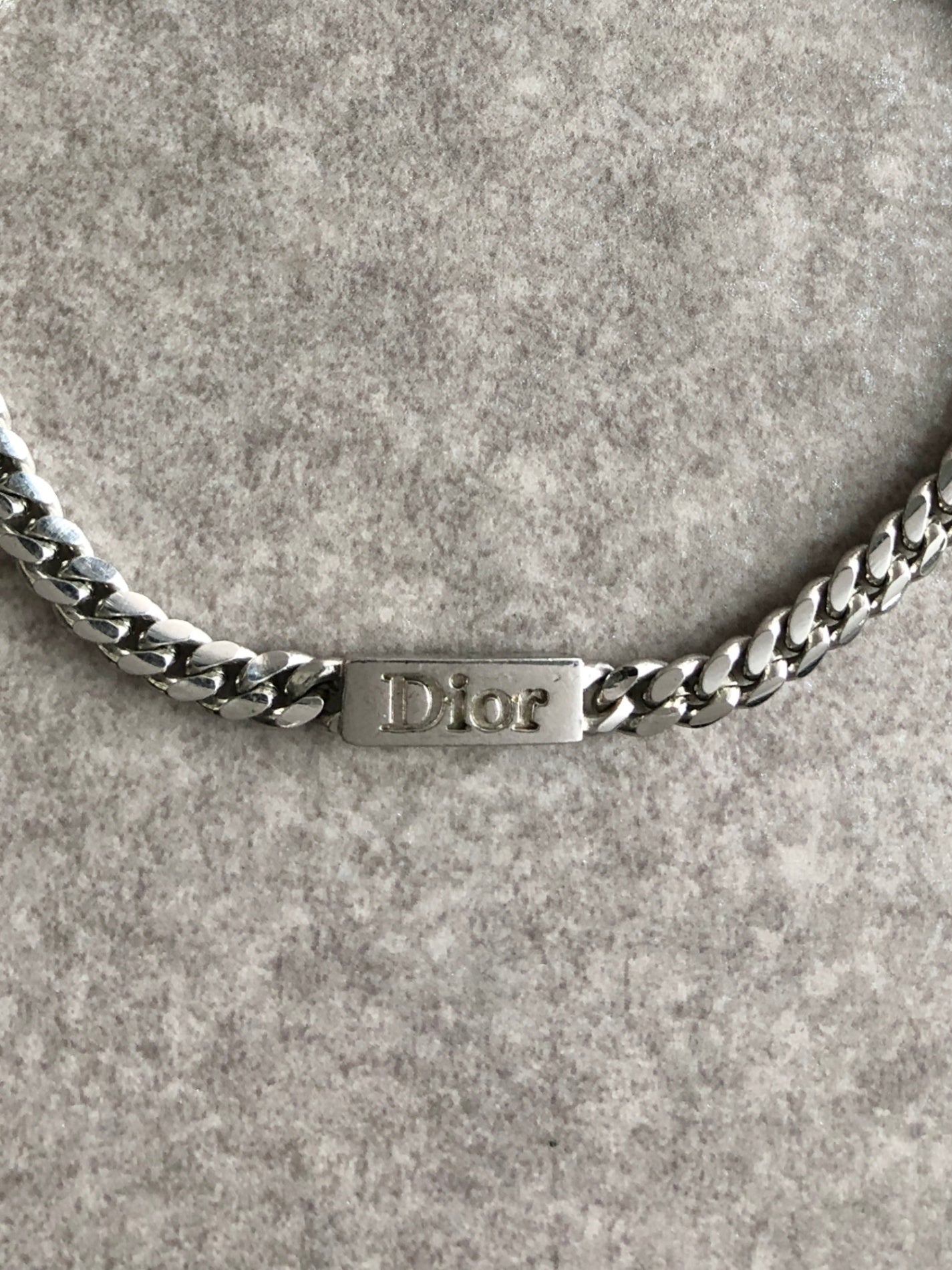 Christian Dior Logo Motif Bracelet Silver Vintage ib8m5k