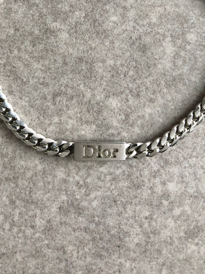 Christian Dior Logo Motif Bracelet Silver Vintage ib8m5k