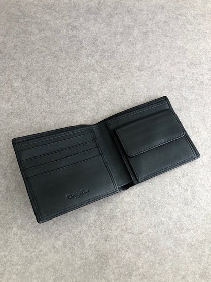 Christian Dior Logo Folded Wallet Black Vintage wafc3a