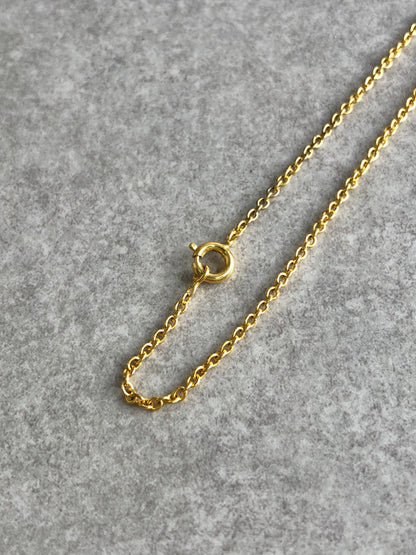 CELINE Triomphe Rhinestone Necklace Gold Vintage vp8uxb