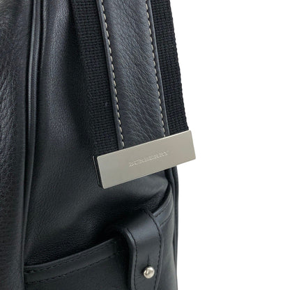 BURBERRY Front Buckle Shoulder bag Black Vintage tpmx3y
