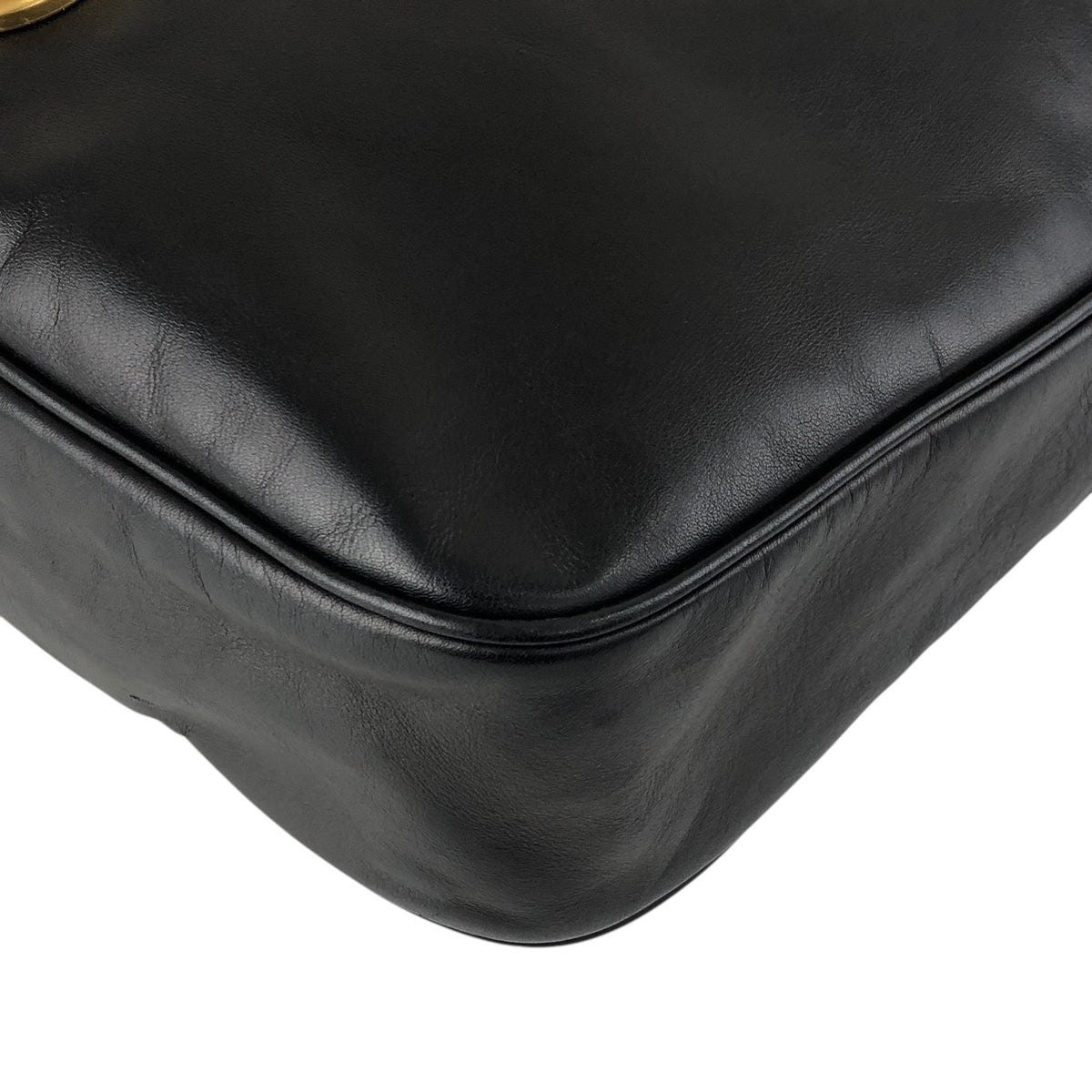 CELINE Circle Logo Shoulder bag Black Vintage mkxe53