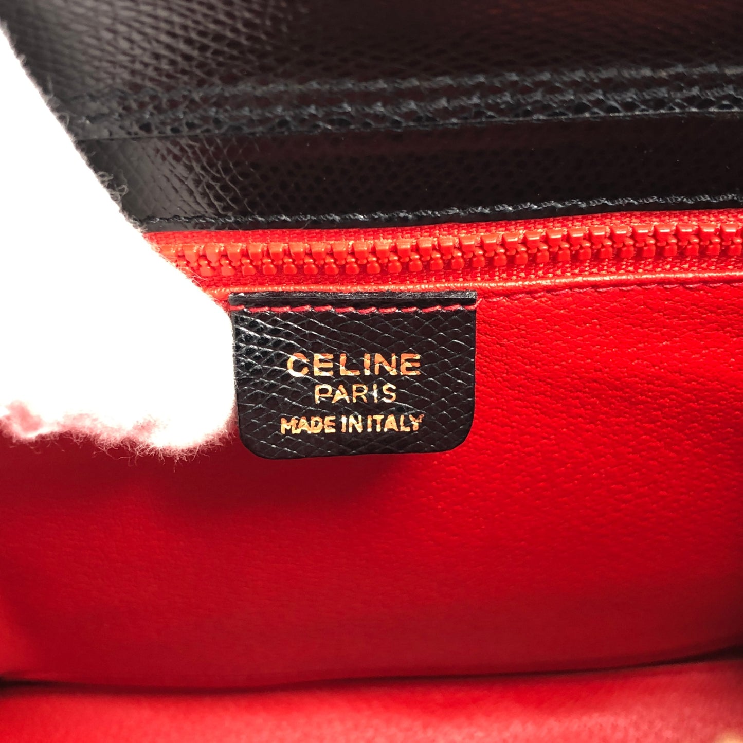 CELINE Turn Lock Handbag Black Vintage 6caidw