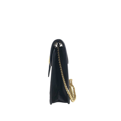 Yves Saint Laurent Medal Chain Shoulder bag Black Vintage 7mstfw