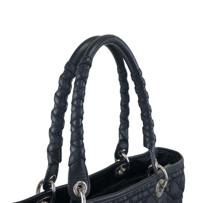 Christian Dior Cannage Charm Totebag Black Vintage ggknav