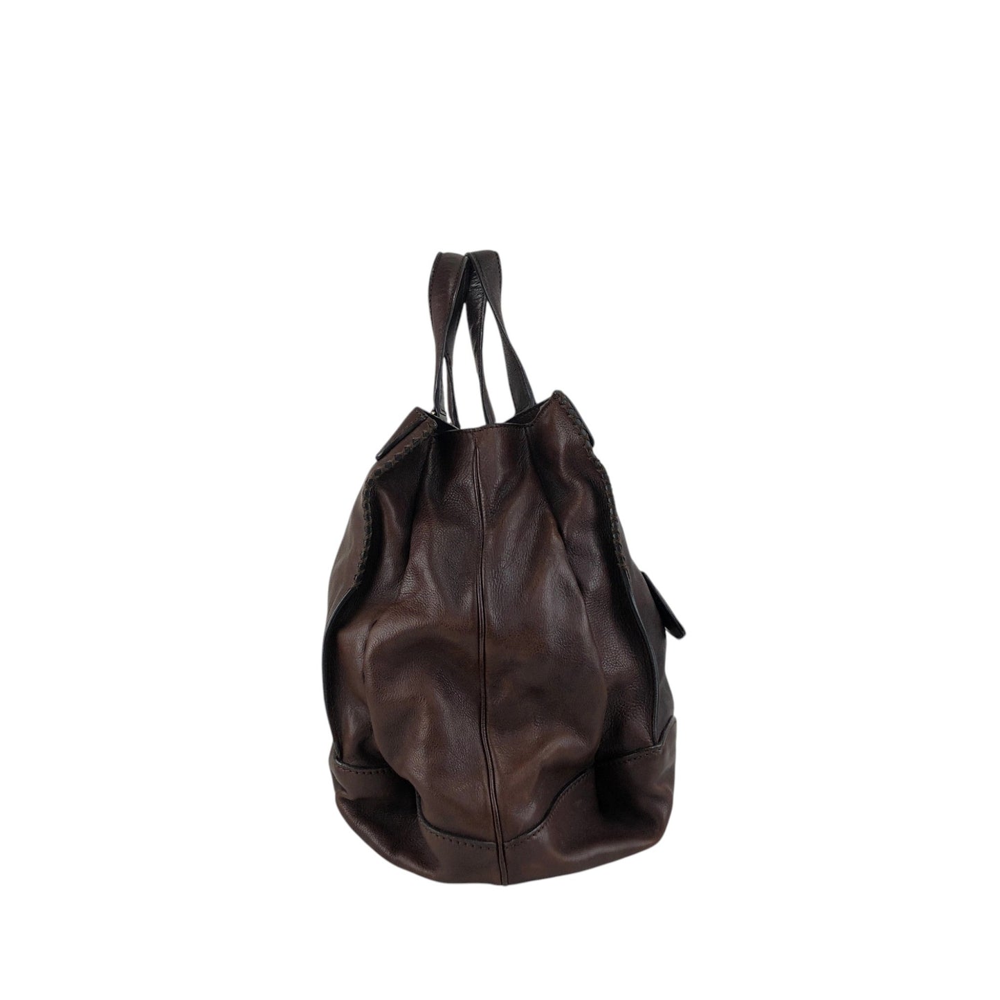 CELINE Horse Carriage Charm Handbag Brown Vintage tmv6c2