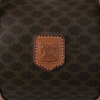 CELINE Macadam Blason Handbag Brown Vintage 3wk4bc