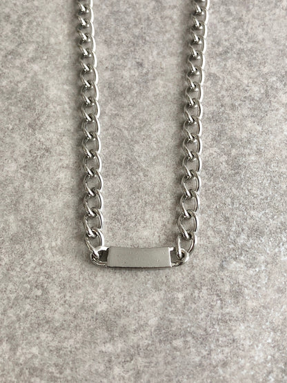 Christian Dior Logo Necklace Silver Vintage bbrkni