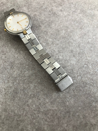 Yves Saint Laurent YSL Logo Watch Silver Vintage 6pjpwm