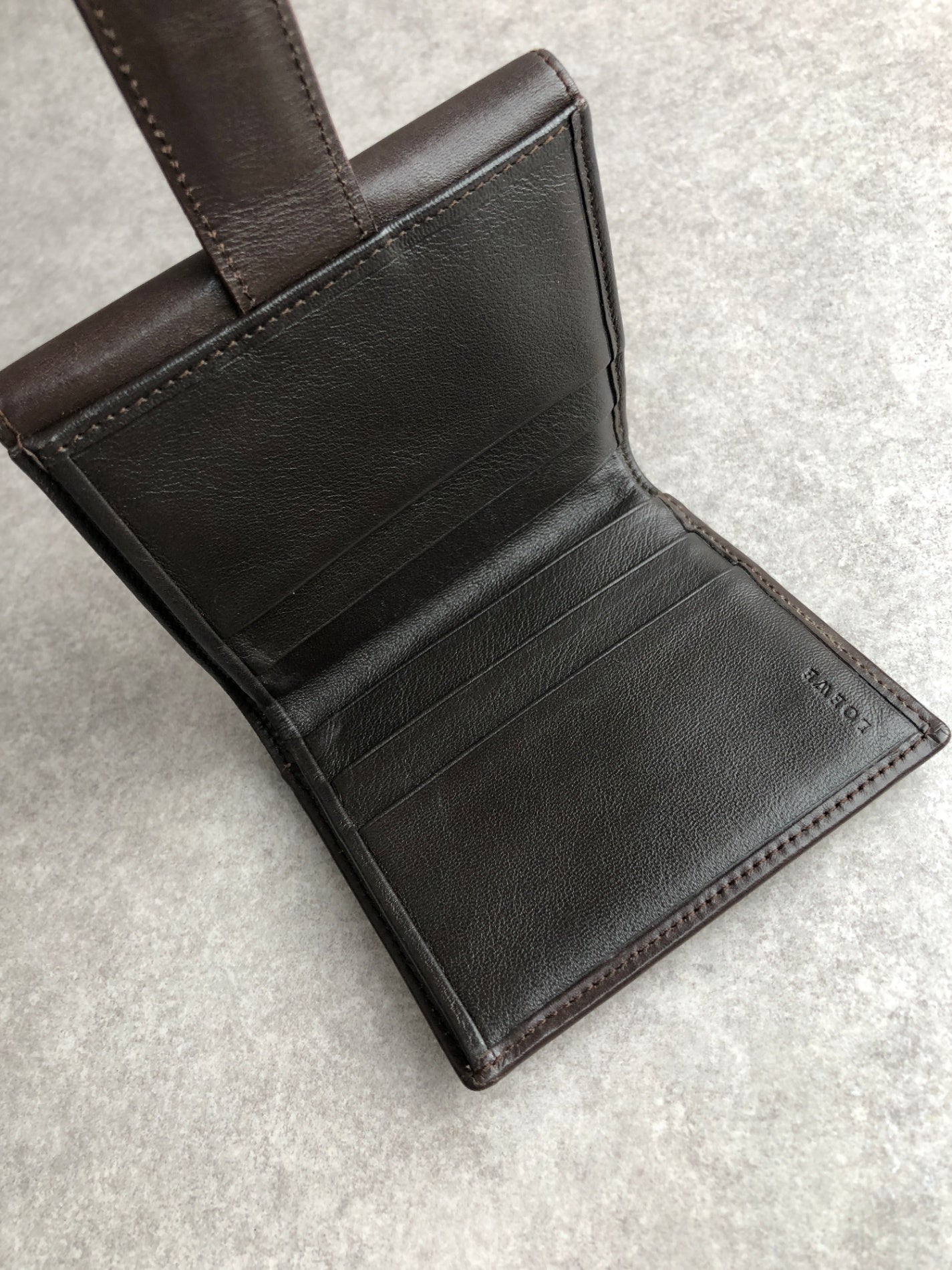 LOEWE Anagram Folded Wallet Beige Vintage etbwwx