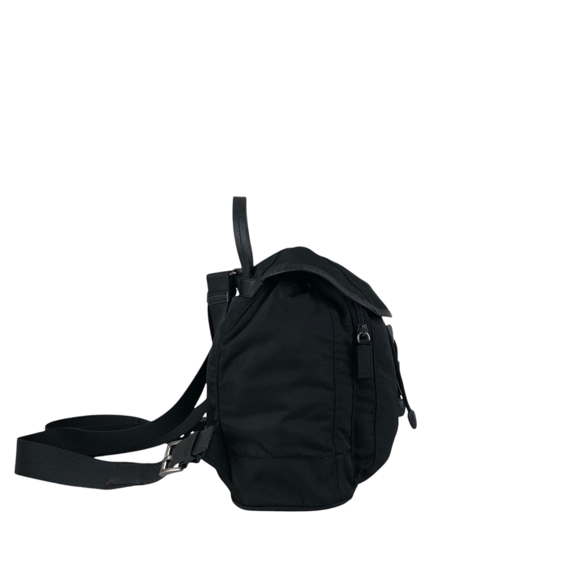 PRADA Tessuto Triangle Logo Backpack Black Vintage 2jwvfk
