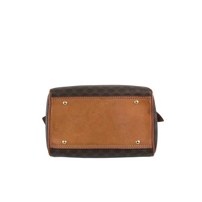 CELINE Macadam Two-way Small Boston bag Shoulder bag Brown Vintage 2dn4ih
