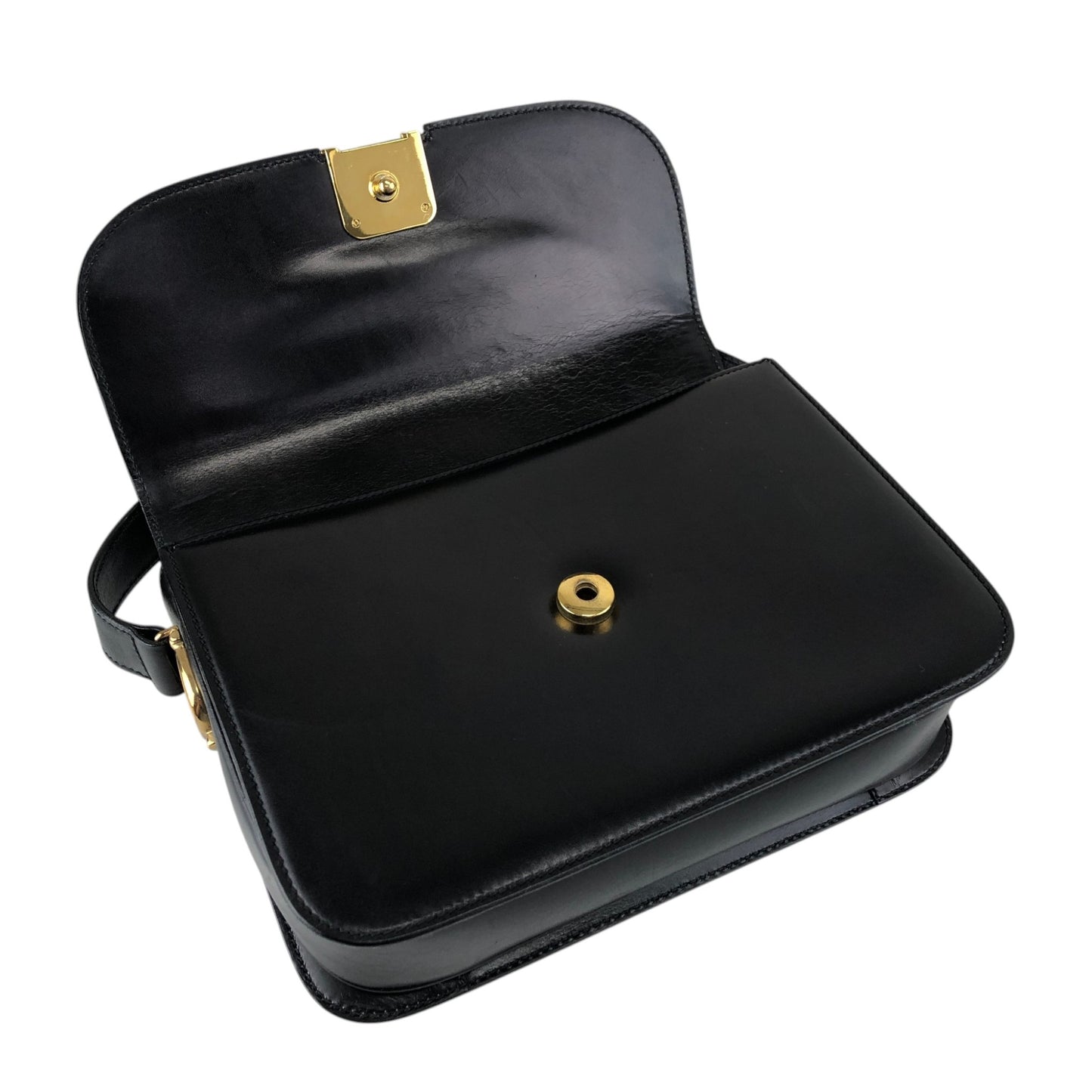 CELINE Triomphe Shoulder bag Black Vintage hvk6su