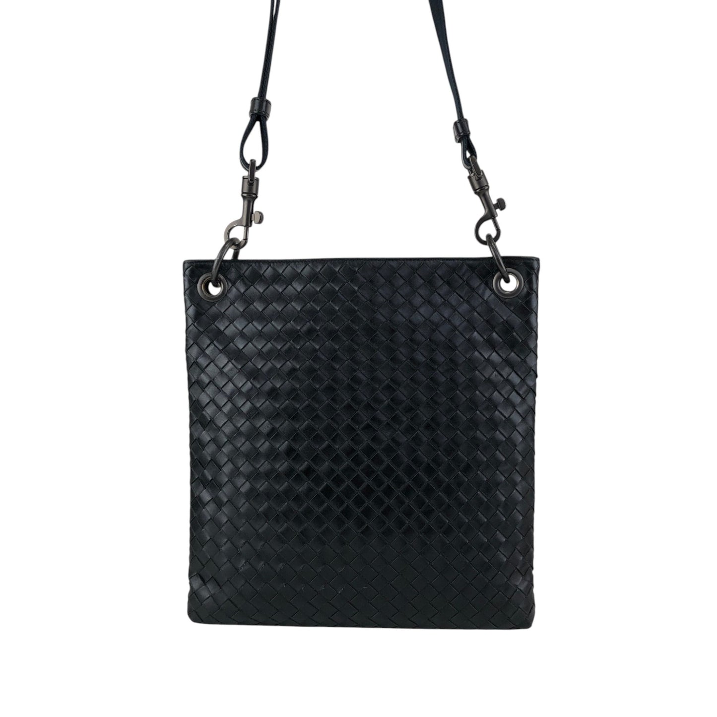 Bottega Veneta Intrecciato Shoulder bag Black Vintage zn3au7