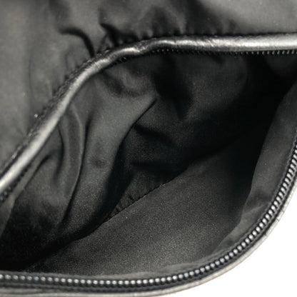 PRADA Triangle Logo Nylon Shoulder bag Hobobag Black Vintage bbyjfb