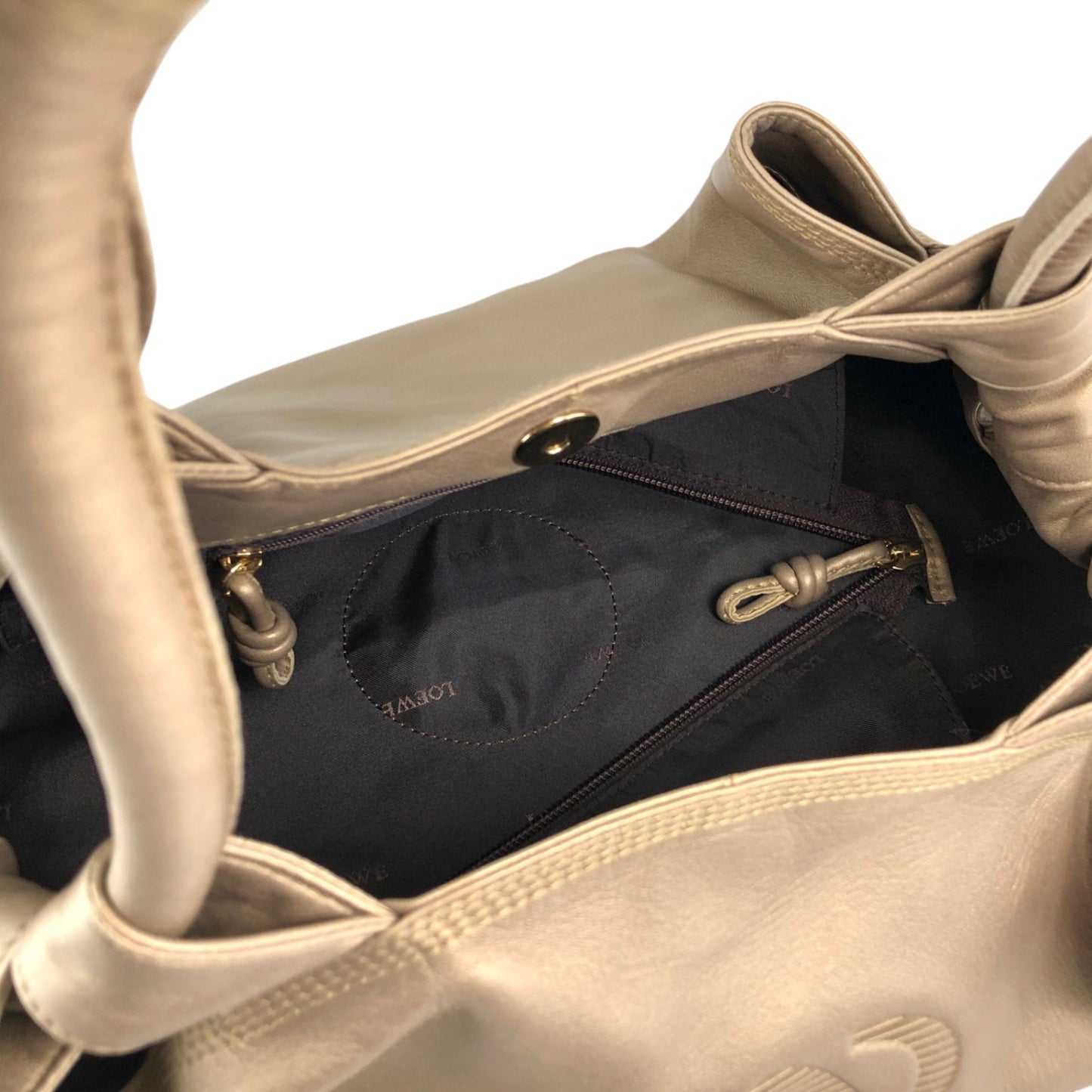LOEWE Anagram Handbag Gold Vintage ybf3f8