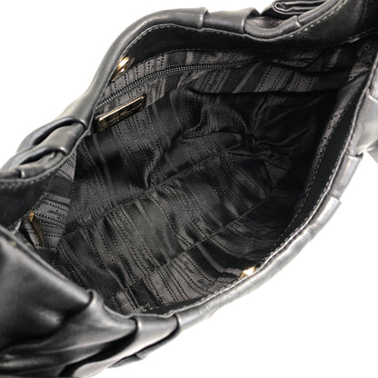 Salvatore Ferragamo Vala Ribbon Shoulder bag Black Vintage r8f2um