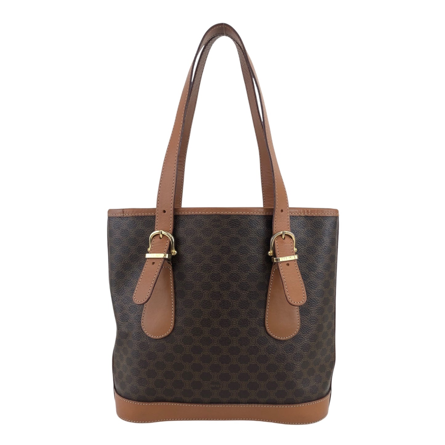 CELINE Macadam Blason Handbag Shoulder bag Brown Vintage hzzr6z