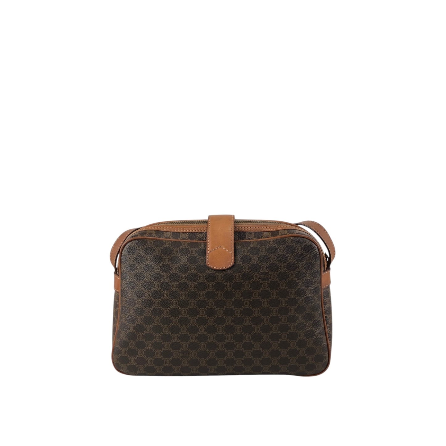 CELINE Macadam Blason Shoulder bag Brown Vintage whw3hb