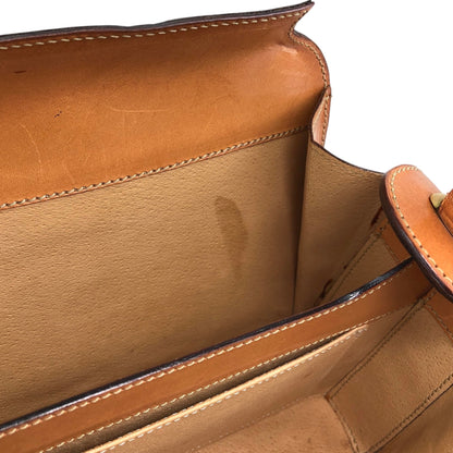 CELINE Macadam Gancini Handbag Brown Vintage hjb52j