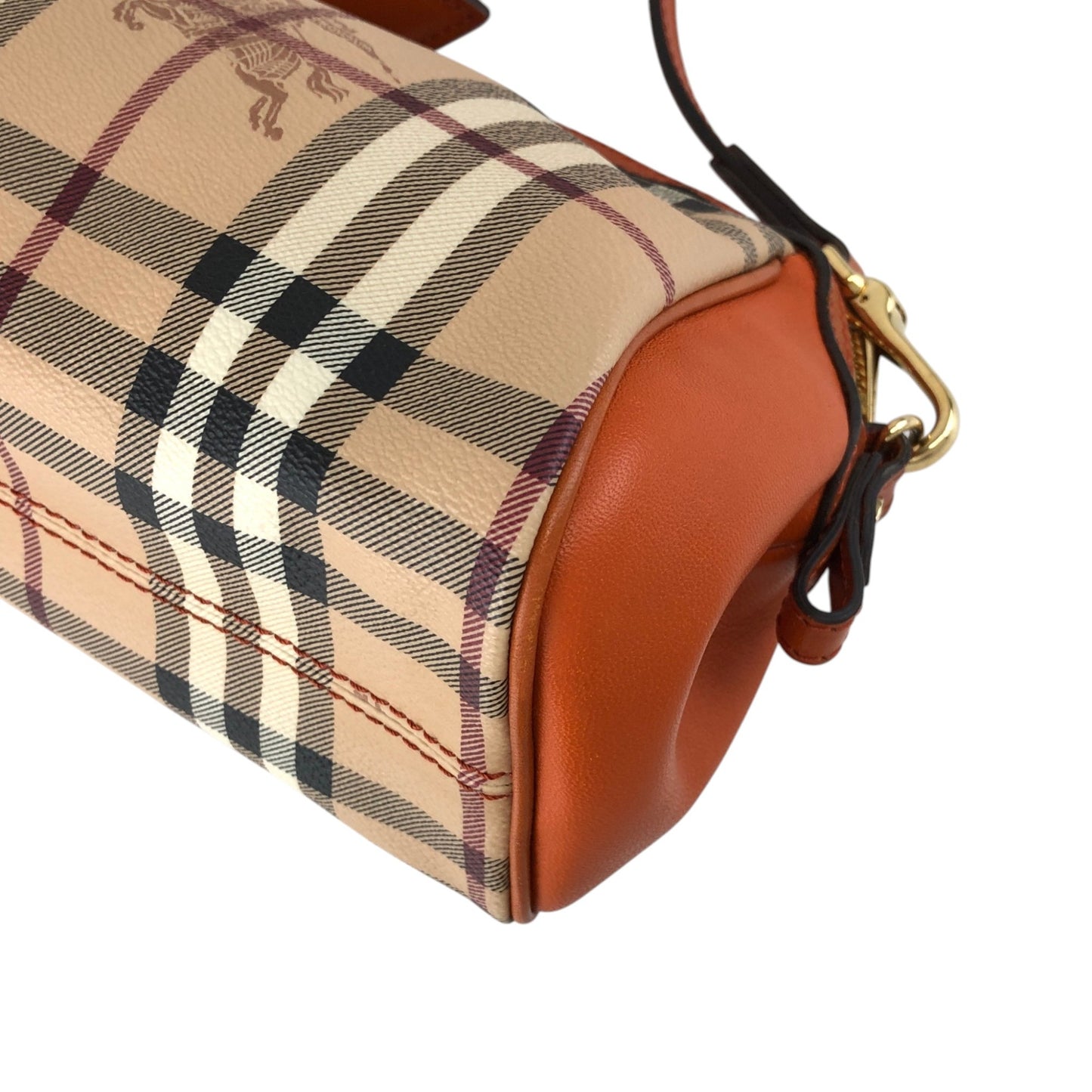 BURBERRY Nova Check Shoulder bag Beige×Orange Vintage 2e2732