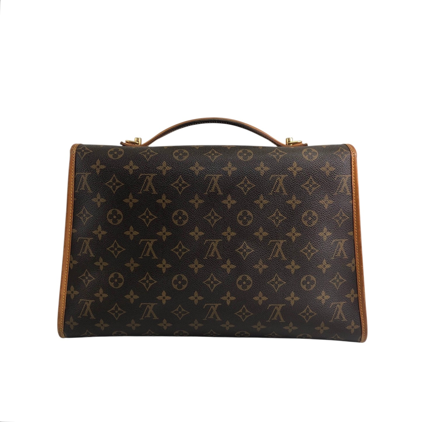LOUIS VUITTON Monogram Buckle Two-way Handbag Shoulder bag Brown Vintage cmkh5s