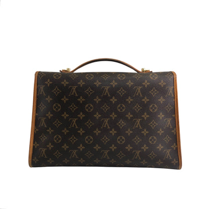 LOUIS VUITTON Monogram Buckle Two-way Handbag Shoulder bag Brown Vintage cmkh5s