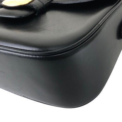 CELINE Triomphe Shoulder bag Black Vintage n24pjw
