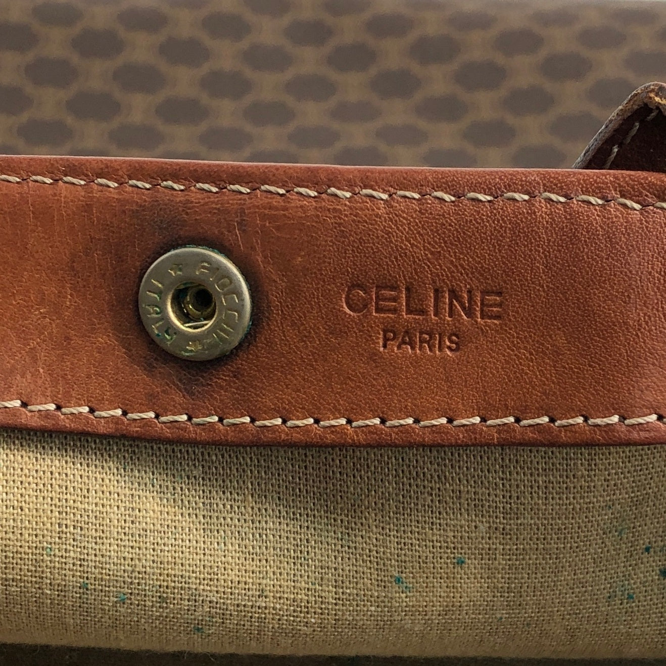 CELINE Macadam Blason   Shoulder bag Totebag Brown Vintage 5ivy2t