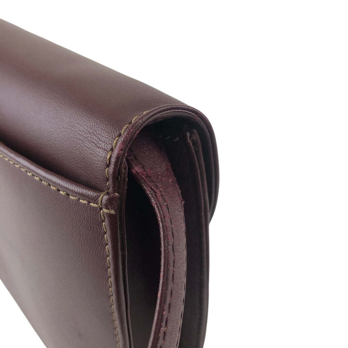 Cartier Logo Embossed Shoulder bag Bordeaux Vintage ezui2a