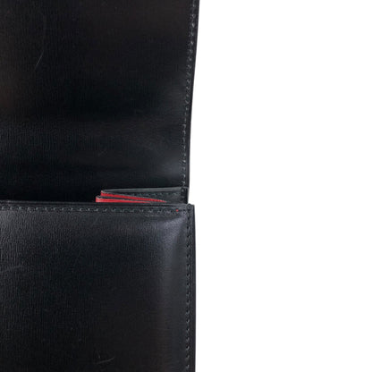 CELINE Gancini Top Handle Handbag Black Vintage whcwed