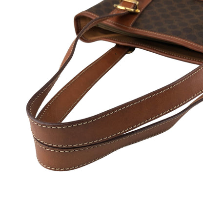 CELINE Macadam Blason Handbag Totebag Brown Vintage g8hnuw
