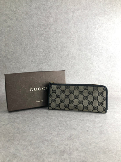 GUCCI GG Canvas Long Wallet Brown 268917 Vintage zh82g5