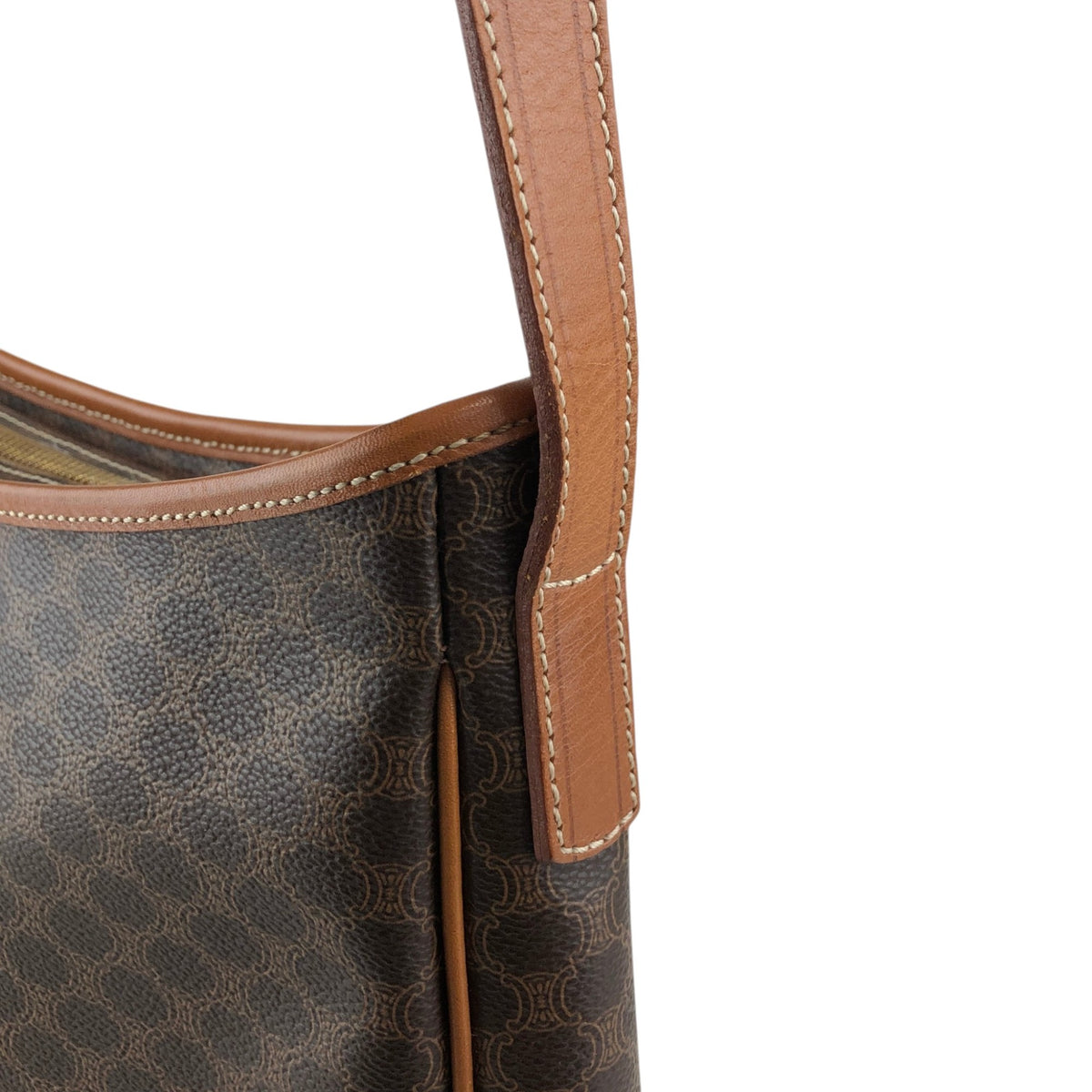 CELINE Macadam Blason Shoulder bag Hobobag Brown Vintage mtbfvr