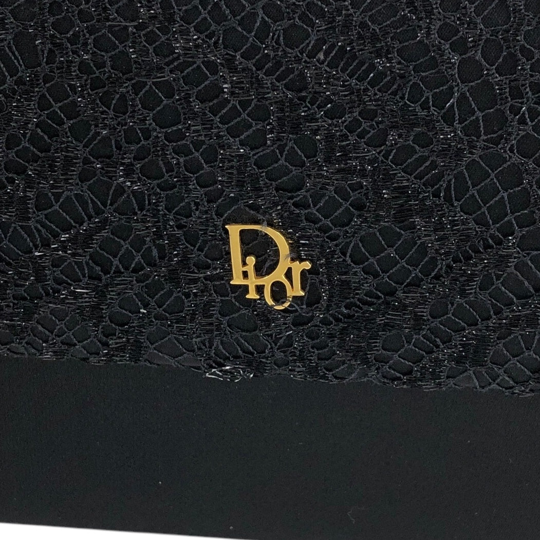 Christian Dior Logo Chain Shoulder bag Black Vintage mr3a3y