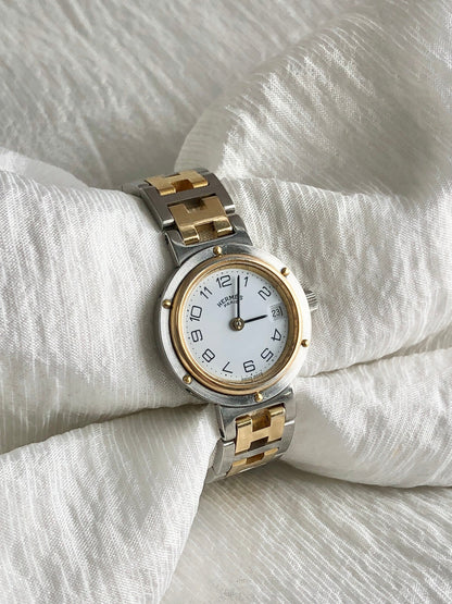 HERMES Watch Gold×Silver Vintage 2dapn5