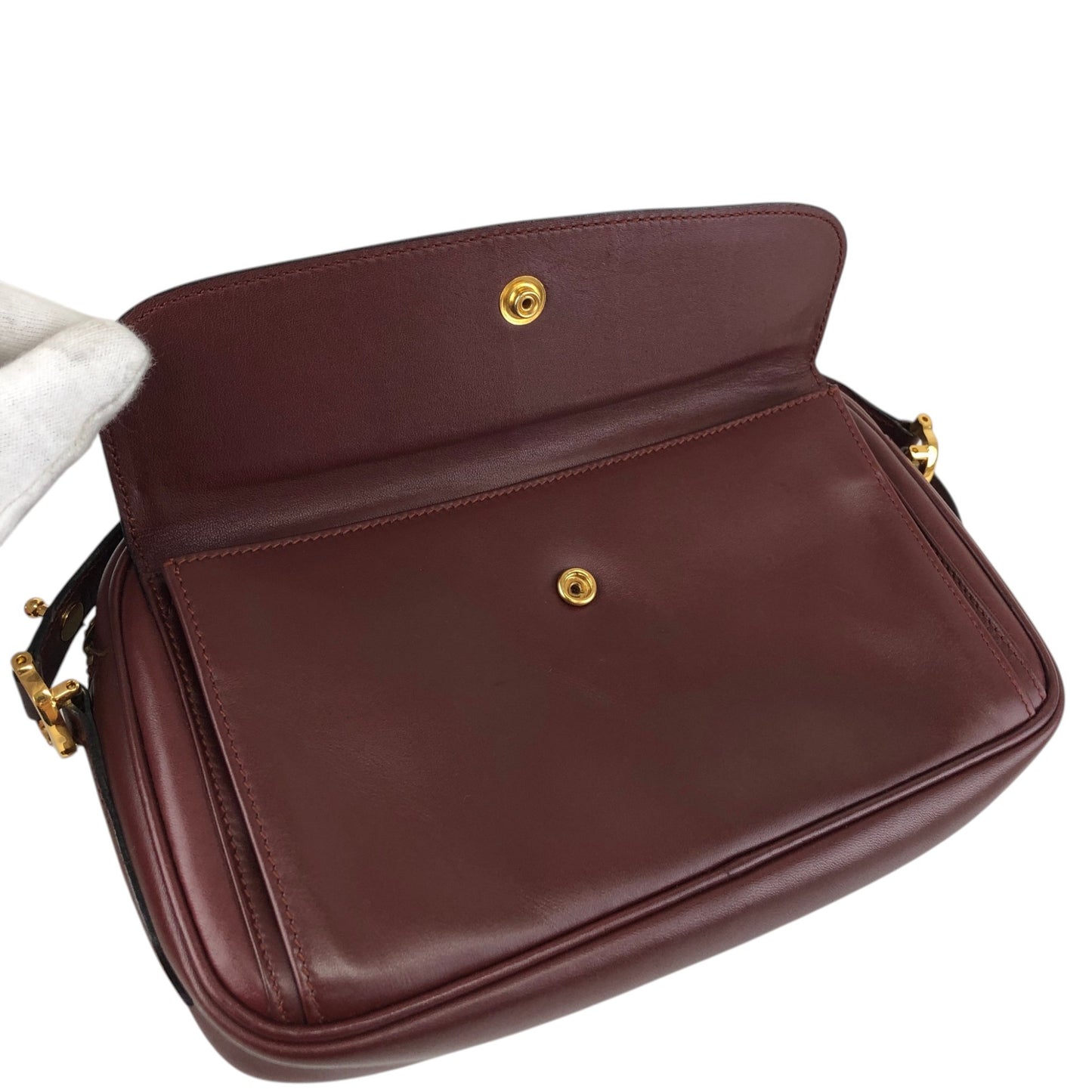 Cartier Logo Shoulder bag Bordeaux Vintage vfnedy